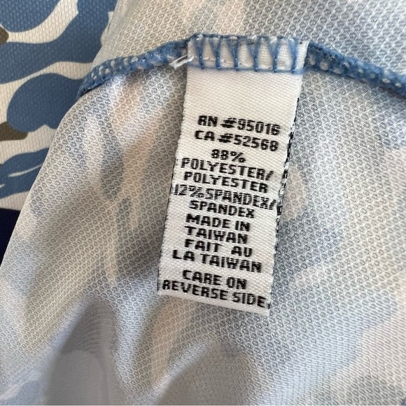 Straight Down Women’s 1/4 Zip Pullover Top Blue Camo Small Golf Tennis Active - Picture 5 of 6